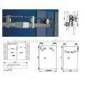 Recintos de hardware de ducha deslizante Frameless Attrative de acero inoxidable para sistema de esquina de puerta doble de 90 grados